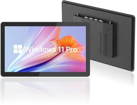 PULIJAZ Integrierter Industrie-PC, 27 Zoll, All-in-One Touchscreen, Industrie-PC-Panel mit kapazitivem Touchscreen, 2xUSB3.0, 2xUSB2.0, HDMI, 4 x RS232 + 2 x RS485,2 x LAN (I3-1215U, 8G RAM 512 GB