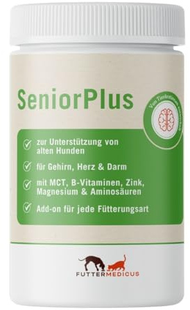 Futtermedicus SeniorPlus | 200 g | Ergänzungsfuttermittel für ältere Hunde | Add-on bei ersten Alterserscheinungen