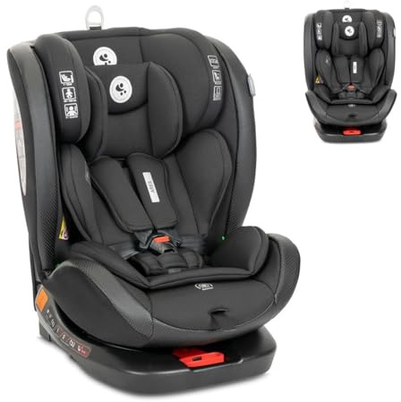 Lorelli Kindersitz Ares i-Size (40-150cm) Isofix, verstellbar, Sitz 360° drehbar dunkelgrau