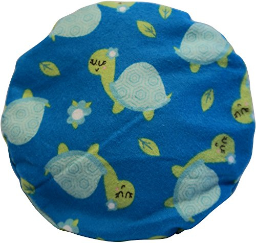 Körnerkissen Wärmekissen 15 cm rund (Kirschkerne, Schildkröte blau)