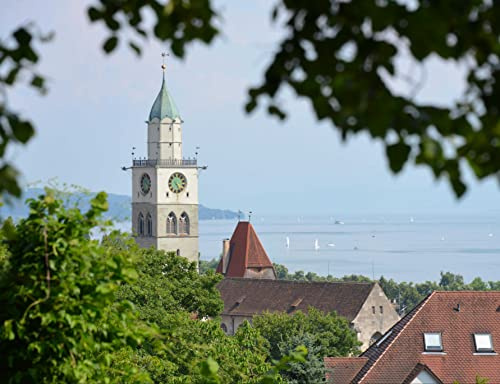 hansepuzzle 24225 - Überlingen am Bodensee Puzzle 1000 Teile - Orte-Puzzle mit hochwertiger Aufbewahrung: Kartonbox und wiederverschließbarem Beutel - Format 60 × 46 cm