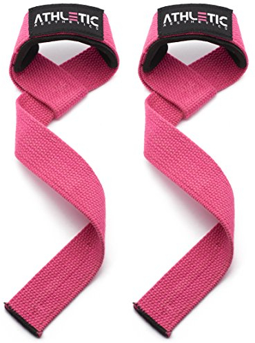 Athletic Aesthetics Zughilfen für Krafttraining und Bodybuilding (gepolstert) - Profi Lifting Straps 60 cm Länge für Fitness, Weightlifting, Kreuzheben - Zughilfe im Paar für Frauen und Männer