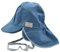 PICKAPOOH Baby/Kinder Sonnenhut/Sonnenmütze Tom mit UV-Schutz aus Reiner Bio-Baumwolle, Jeans Gr. 44