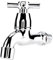 G1/2 Rubinetto dell'Acqua Beccuccio Singolo Rubinetto per Lavabo Fredda/Calda Acqua Chrome Classico Faucet Water Tap per Lavandino Cucina Lavatrice Lavabo Bagno (#3)