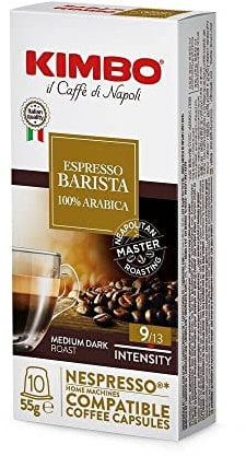 Kimbo Espresso Arabica – 480 Capsule Compatibili con Nespresso Original | 48 Confezioni da 10 | Tostatura Media | Intensità 9/13 | Aroma Dolce e Fiorito*