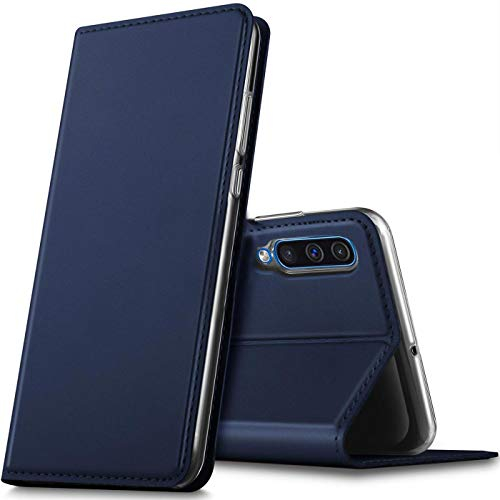 Verco Handyhülle für Galaxy A70, Samsung A70s Hülle Premium Handy Flip Cover für Samsung Galaxy A70/A70s Hülle [integr. Magnet] Book Case PU Leder Tasche, Blau