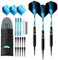 Crazy-m Dartpfeile Soft dartpfeile 3 Stück 18g Dartset Turnier Soft Tip Dartpfeile Set, Schwarz Beschichtete Metallfässer Darts (Soft Dartpfeile) mit Flights