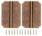 2 Charnières de Meubles Rétro, Charnière Chinoise en Laiton Antique pour Caisses en Bois Vintage, Armoires, Coffrets Cadeaux, Boîte à Outils, Boîtes à Bijoux, Boîtes à Vin