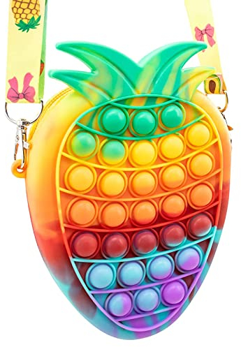 ZHYX Push Pop Pop Bubble Poppet Fidget Toys,Popet Antistress Plopper Spielzeug Poppit Tasche,A