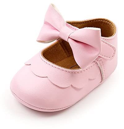 MASOCIO Scarpe Neonata Ballerina Scarpine Primi Passi Scarpette Bimba Femmina Taglia 20 12-18 Mesi Rosa