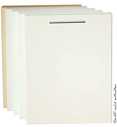 Holzgrusskarten.at Geschirrspülerfront voll-, teilintegrierte Spülmaschinen, Geschirrspülertür in Creme Magnolia - 594 x 565 mm, 19mm Stärke