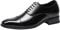 ANUFER Hombres Formal Negocio Zapatos de Vestir Elegante Zapatos Oxford con Puntera Cuero de Microfibra Zapatos de Boda Negro SN070406 EU38