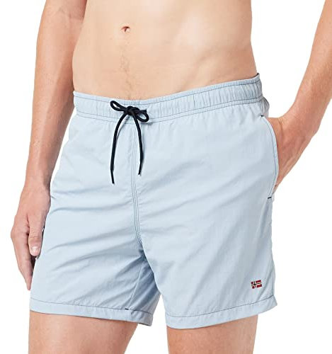 Napapijri Uomo Costume da Nuoto, Blue Fog, L