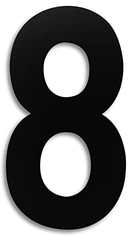 Ywonoby 3D Mailbox Numbers 3 Inch(7.5 cm) Self Adhesive Stainless Metal House Numbers Stickers for Door Numbers, Address Numbers, Black(8)