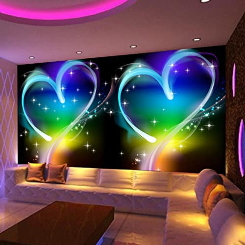3D Fototapete Tapete für Schlafzimmerwände Wohnkultur Farbe Liebe Herz Ktv Bar Hintergrunddekoration TV Wandbild Tapete Wanddekoration fototapete 3d Vlies wandbild Schlafzimmer-430cm×300cm