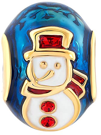 FGT Breloques de Noël compatibles avec les bracelets Pandora Moments d'hiver, fille, maman, petite-fille, tante, amis, meilleure amie, famille, Noël, Cuivre, Pas de gemme