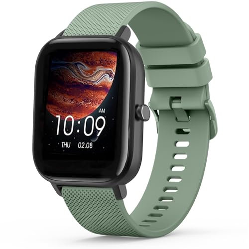 Mugust Cinturino per Amazfit Bip U Pro/Bip/Bip Lite/Bip S/Bip S Lite/Bip U/Bip 3/Bip 3 Pro, 20mm Silicona Cinturino di ricambio compatibile con Amazfit Bip U(Verde)
