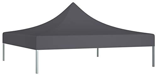 Partyzeltdach 2x2 m Anthrazit wasserbeständig UV-schutz für Outdoor Veranstaltungen
