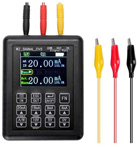 wrtgerht Generatore di Segnale Portatile Strumenti per Test Funzionali 4-20MA 0-10V 0-20MA Simulator