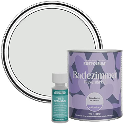 Rust-Oleum Grey Water-Resistant Bathroom Tile Paint in Satin Finish - Library Grey 750ml