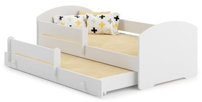 KOBI Letto Bambino LUK Singolo 160x80 estraibile con Materasso