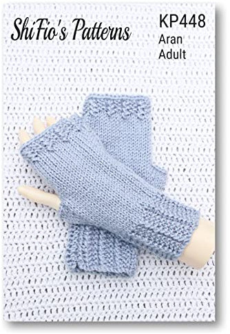 Knitting Pattern for Adults Fingerless Gloves, Finger Less Mitts Pattern, Aran Yarn, Knitted Straight, This is NOT A Pair of Fingerless Gloves, This is one Pattern, Book, Booklet KP448