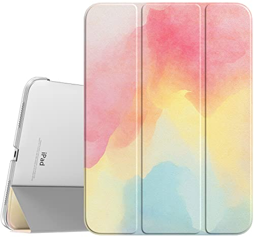 TiMOVO Cover Custodia Compatibile con iPad (A16) 11 Generazione 11 Pollici 2025/iPad 10 Generazione 10,9 2022, Retro in PC Rigido Semi-Trasparente, Auto Sveglia/Sonno, Arcobaleno