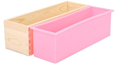 Qwertfeet Moule à savon en silicone rectangulaire - 1200 g - Moule à savon - Moule à savon - Moule à bougie - Outil de construction