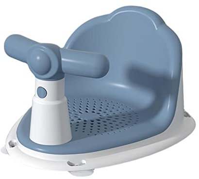 Baoblaze Baby Bath Seat, Baby Bathtub Seat Chair Floor Seat, Non Slip Portable Suction Cups Shower Stool Bath Seat Chair for Kids Newborn Over 6 Months, Blue