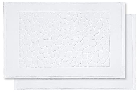MAGIC SELECT 2 Tappetini da Bagno. Asciugamano da Pavimento per Doccia. Morbido Tappetino da Bagno 100% Cotone Spesso per Casa e Hotel. (50x80cm, 800gr/m2).