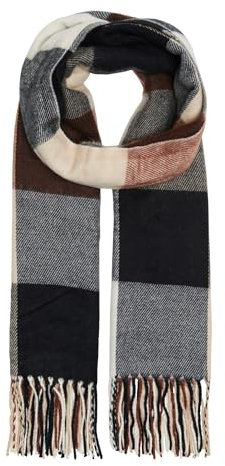 ONLY Damen ONLANNAL Check Weaved Scarf CC Schal, schwarzes, Einheitsgröße