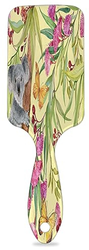 Koala Butterfly Flower Hair Brush Detangler Brush with Nylon Bristle for Thick Curly Thin Long Short Wet or Dry Hair Adds Shine and Makes Hair Health Paddle Hairbrush for Women Men