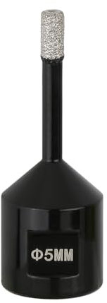 Vearter Foret diamant sec de 5 mm, filetage M14, scie cloche brasée sous vide, coupe-trou creux pour carrelage, marbre, granit, porcelaine, béton et pierre de quartz