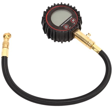 Digitaler Reifendruckmesser, Reifenfüllmesser, Luftdruckmesser 0 Bis 200 PSI, 4 Einheiten, Genau, Leicht Abzulesen, für Auto, Motorrad, SUV, Fahrrad