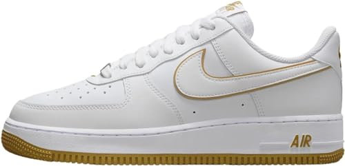 Nike Air Force 1 '07 Blanco/Blanco-Bronceado para hombre, talla 10.5, Blanco/Blanco-Bronzina, 44.5 EU