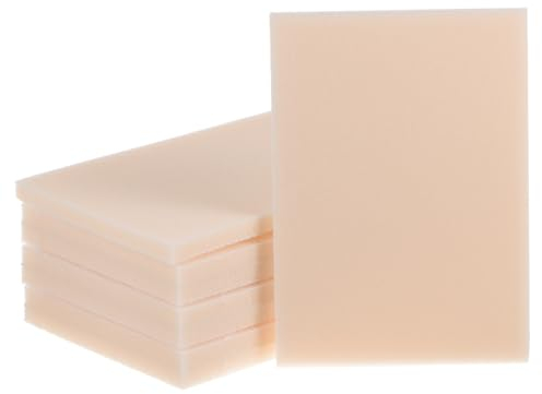 QUARKZMAN 8 Stück Schleifschwamm 4 x 2-3/4 Schleifschwamm Pad 500-600 Körnung Handschleifschwamm Blatt Nass Trocken Schleifpapier für Modell Trockenbau, Beige