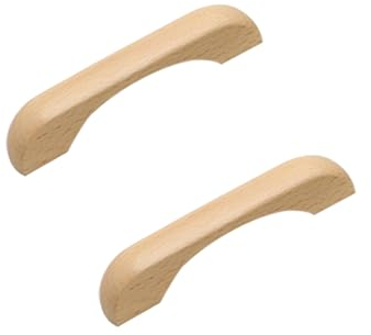 SZLXJMFL 2 Stück Möbelgriffe Naturholz, Beschichtet Gesamtlänge: 35-230 mm, Küchengriffe mit Schrauben, Moderne Möbel- Garderobengriffe für Schränke Schubladen Wohndekoration-100mm/3.9in