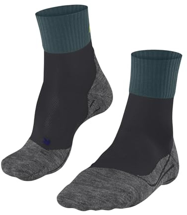 FALKE Herren Wandersocken TK2 Explore Cool Short M Sso Lyocell Funktionsmaterial antiblasen dick 1 Paar, Grün Amazonia 7676, 46-48