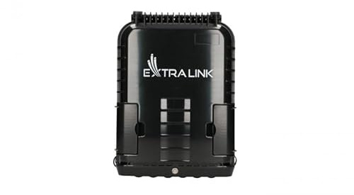 Extralink Jennifer 16 Schweißnähte Glasfaser-Abzweigdose mit Stecker, Schwarz