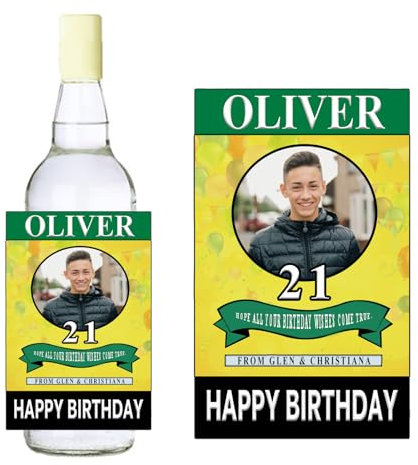Photo Personalised Bottle Label Sticker for Wray & Nephew Rum Birthday Xmas Anniversary