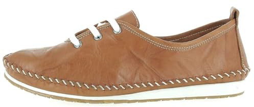 Andrea Conti Damen Schnürer Sneaker, Cognac, 42 EU