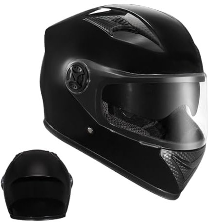 Generisch Motorradhelm Für Erwachsene, Leichte Motorradhelme Integral Motorradhelm Modische, Winddichte Integralhelme Mit Doppelvisier Für Motorrad, Straßenrennen