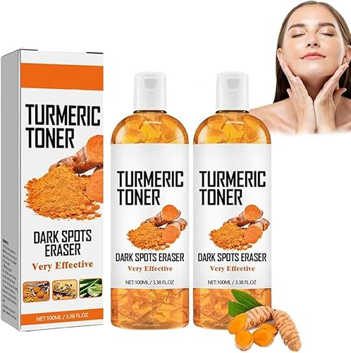 Turmeric Toner Dark Spot Eraser, Turmeric Toner Dark Spot Remover, Hydrating Moisturizing Facial Toner for Women, Dark Spot Corrector, Facial Serum for Women 100ml (2)