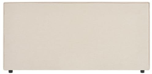 IDIMEX Tête de lit SERAFI 140 rembourrée, en Tissu Polyester pour lit 140 cm, sur Pieds en Plastique, Écru