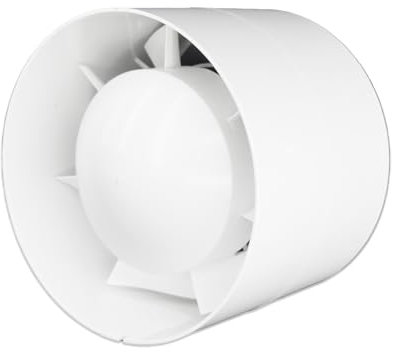 H&C VENT Ø 100mm Rohrventilator/Bad Ventilator │ Leise Badlüfter IPX4 15W 100m³/h 32dB │ Abluftventilator Für Badezimmer Küche Garage Gewächshaus Growzelt WC Fan Lüfter Absaugung Fenster Wand Decke