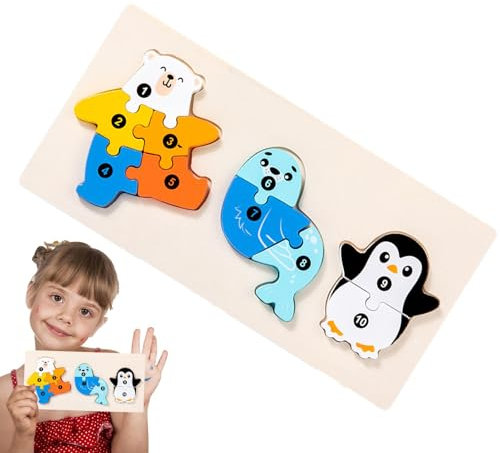 Animal Puzzle Board, Tierform -Matching -Puzzle für Kinder,Holzmuster -Matching -Blöcke für Kinder - 3D Buntes Peg -, Frühes Bildungsentwicklungs -Brettspiel für