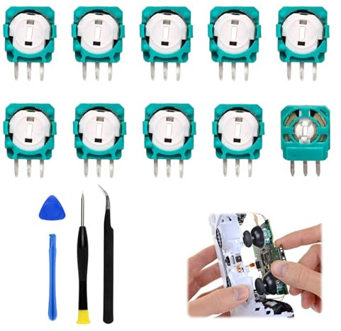 Ps5 PotentiomèTre, 10 Pièces joystick manette ps5, module joystick ps5 edge, PotentiomèTre de Module Analogique Ps5, pour Sony Ps5 PotentiomèTre de Module Analogique 2,3k Ohm(Vert)