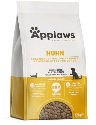 Applaws Adult Small & Medium Breeds Dog Dry Food 12kg – Chicken Kibble (1 Pack), Grain-Free, High Protein, Natural Ingredients