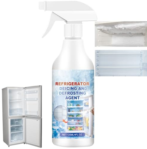 120ML Defrosting Spray for Fridge Freezer,Powerful Refrigerator Defrost Spray,Effective Fridge Defrosting Spray,Rapidly Defroster S/pray for F/ridge,Mulituse Freeze Spr/ay for Refrigerator