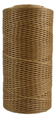 Szaerfa Costura de hilo encerado 260m de cuero 1MM para cincel Awl zapatos conjunto de equipaje (Caqui)